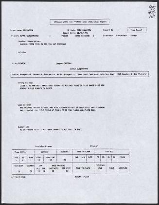 Nomar Garciaparra scouting report, 1995 June 18