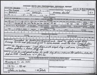 Tom Glavine scouting report, 1990 July 03