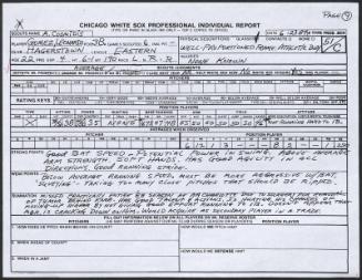 Leo Gomez scouting report, 1989 June 23