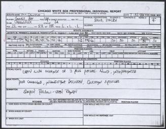 Pat Gomez scouting report, 1990 July 04