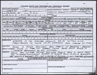 Pat Gomez scouting report, 1990 October 23