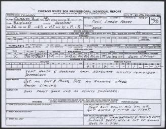 Rene Gonzales scouting report, 1989 September 02