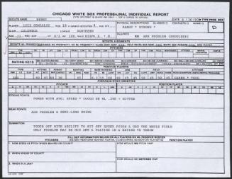 Luis Gonzalez scouting report, 1990 June 30