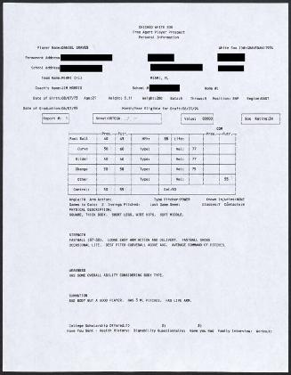 Danny Graves scouting report, 1994