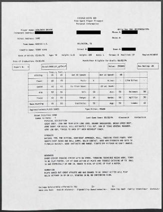 Ben Grieve scouting report, 1994 March 22