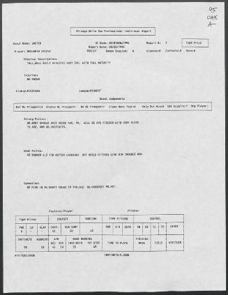 Ben Grieve scouting report, 1995 August 20