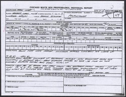 Chris Hammond scouting report, 1990 July 02