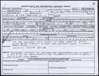 Lee Hancock scouting report, 1990 September 01