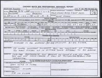 Pete Harnisch scouting report, 1989 September 26