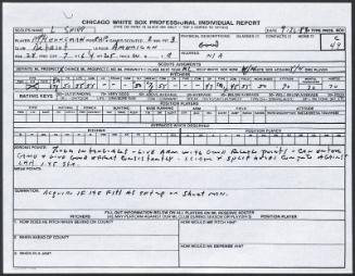 Mike Henneman scouting report, 1989 September 22