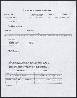 Wilson Heredia scouting report, 1995 July 15