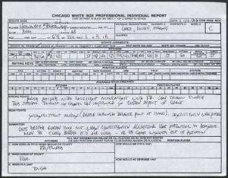 Roberto Hernandez scouting report, 1990 July 14