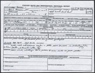 Roberto Hernandez scouting report, 1990 August 20