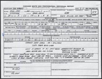 Ken Hill scouting report, 1990 July 05