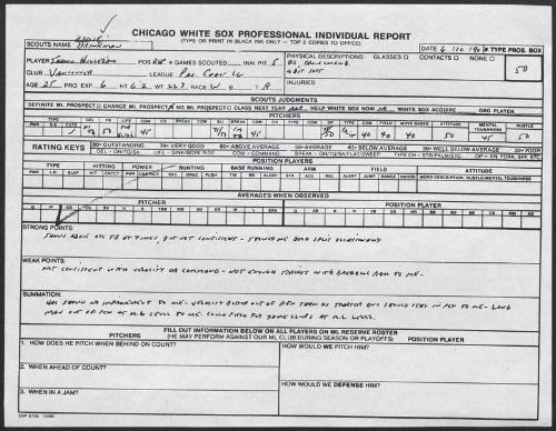 Shawn Hillegas scouting report, 1990 June 10