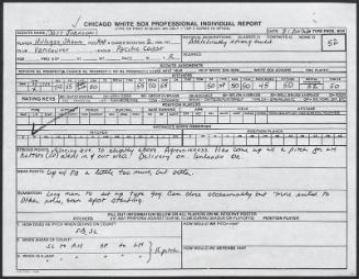 Shawn Hillegas scouting report, 1990 July 20