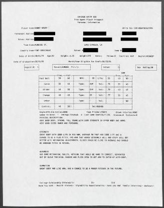 Bob Howry scouting report, 1994 April 11