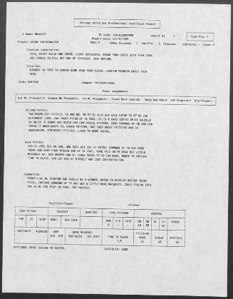 Jason Isringhausen scouting report, 1995 July 10