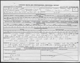 Doug Jones scouting report, 1989 September