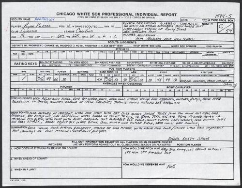 Ryan Klesko scouting report, 1990