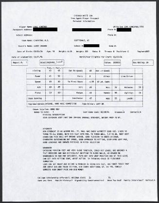 Paul Konerko scouting report, 1994 February 28