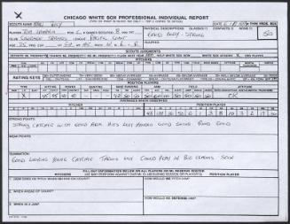 Tom Lampkin scouting report, 1989 June 17