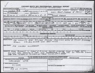 Bill Landrum scouting report, 1990 September 15