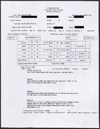 Matt LeCroy scouting report, 1994 March 18