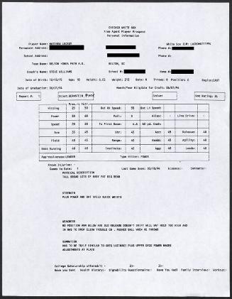 Matt LeCroy scouting report, 1994 March 18