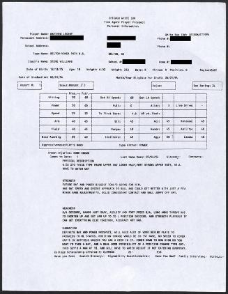 Matt LeCroy scouting report, 1994 May 04