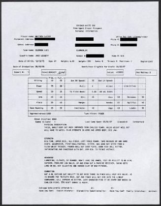 Matt LeCroy scouting report, 1997 March 30