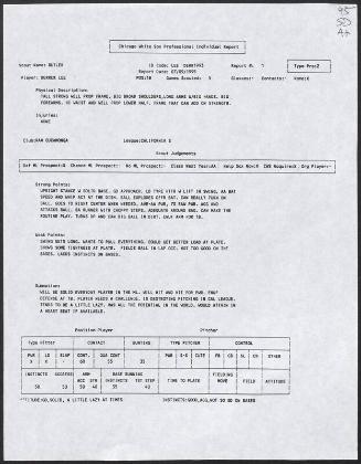 Derrek Lee scouting report, 1995 July 09