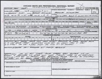 Terry Lee scouting report, 1990 July 03