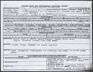 Jose Lind scouting report, 1990 September 15