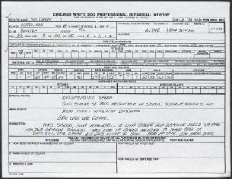 Kenny Lofton scouting report, 1990 October 28