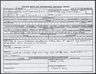 Kenny Lofton scouting report, 1990 August 22