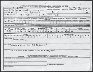 Scott Lusader scouting report, 1989 September 22