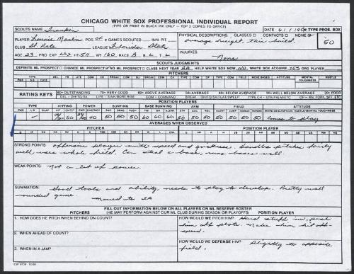 Lonnie Maclin scouting report, 1990 June 01