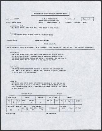 Wendell Magee scouting report, 1995 July 16