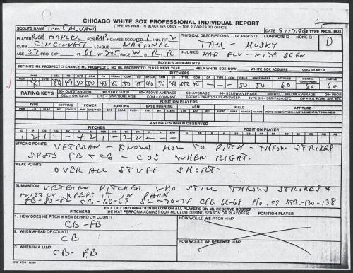 Rick Mahler scouting report, 1990 September 17