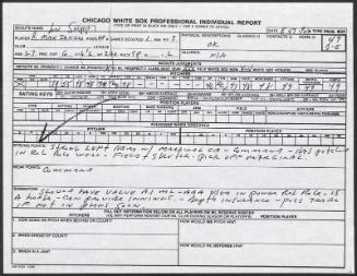 Ravelo Manzanillo scouting report, 1990 August 17