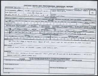 Norberto Martin scouting report, 1990 June 10