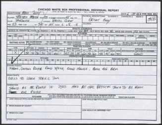 Norberto Martin scouting report, 1990 June 29