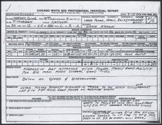 Carmelo Martinez scouting report, 1990 September 15