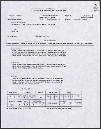 Damon Mashore scouting report, 1995 June 28