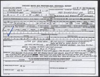 Chuck McElroy scouting report, 1990 August 08