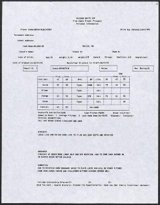 Kevin McGlinchy scouting report, 1995 April 18