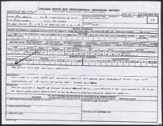 Matt Merullo scouting report, 1990 August 07