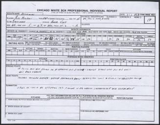 Bob Milacki scouting report, 1989 July 01