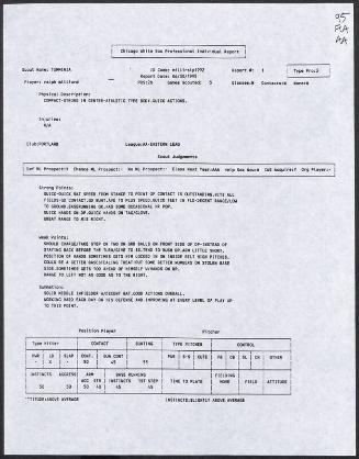 Ralph Milliard scouting report, 1995 June 30